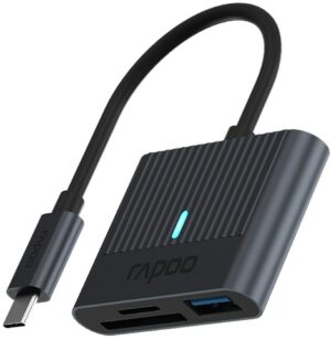 Rapoo USB-C Kartenleser grau