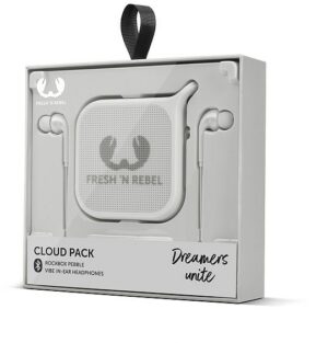 Fresh ´n Rebel ift Pack Vibe In-Ear-Kopfhörer mit Kabel + Pebble cloud