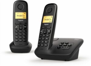 Gigaset A270 A Duo Schnurlostelefon mit Anrufbeantworter schwarz