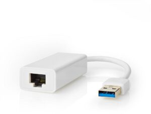 Nedis CCGB61950WT02 USB-3.0-Adapter weiß USB-A-Stecker>RJ45-Buchse