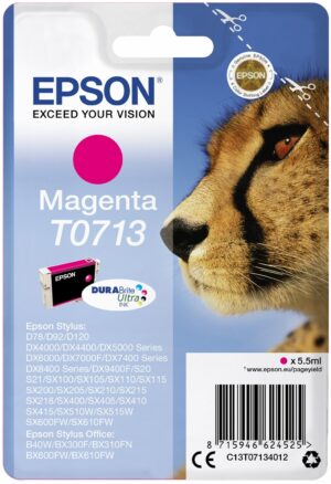 Epson Singlepack T0713 DURABrite Ultra Tintenpatrone magenta