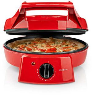 Nedis FCPM100FRD Pizza-Backofen rot/schwarz