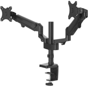 Hama Monitorarm (27") 2-Arme Gasfeder schwarz