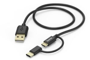 Hama 2in1-Adapterkabel USB C