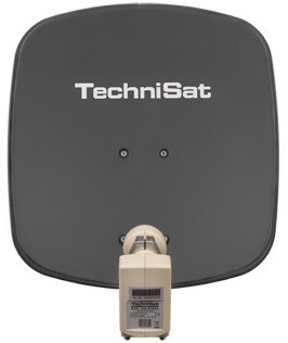 Technisat DigiDish 45 Universal-Twin-LNB Satellitenantenne grau