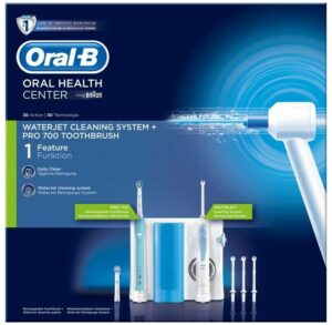 Oral-B WaterJet Munddusche + PRO 700 Zahn-/Mundpflege-Kombination weiß/hellblau