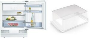 Bosch MKK082LF6N Unterbau-Kühlschrank mit Gefrierfach bestehend aus KUL15ADF0 + KSZGGM00 weiß / F