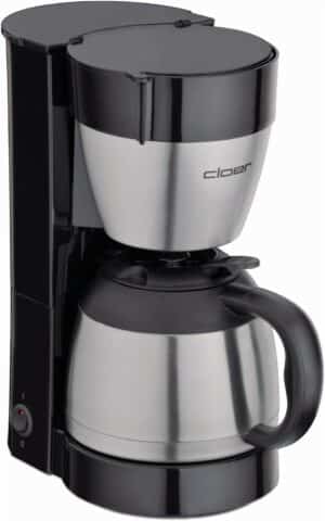 Cloer 5009 Kaffeemaschine Kaffeeautomat mit Thermokanne schwarz/edelstahl