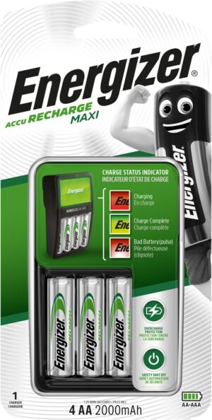 Energizer Maxi Charger Akku-Ladegerät inkl. 4x AA 2000 mAh