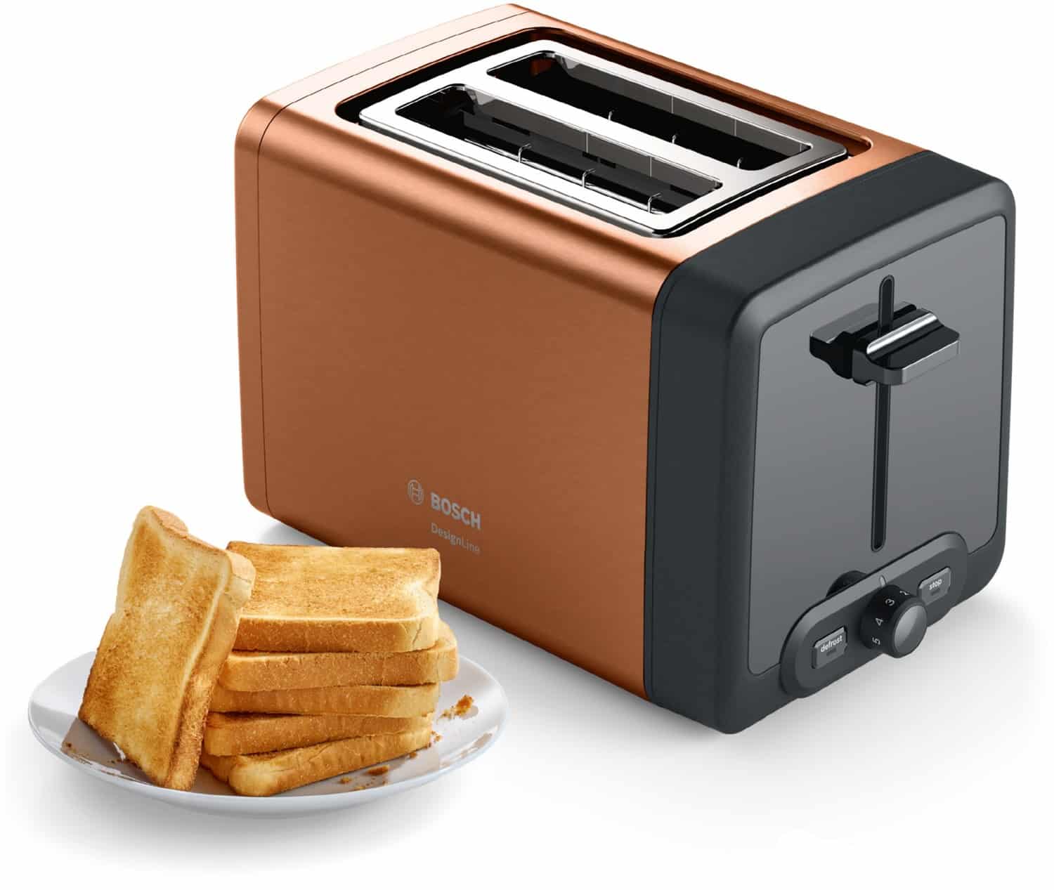 Bosch TAT4P429DE Kompakt-Toaster kupfer