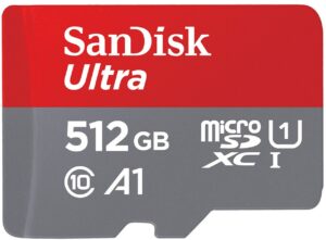 Sandisk microSDXC Ultra (512GB) Speicherkarte + Adapter