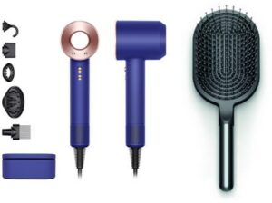 Dyson Supersonic HD07 + Paddlebrush Haartrockner violettblau/rosé