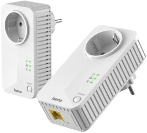 Hama Socket Powerline 600 Mbps weiß