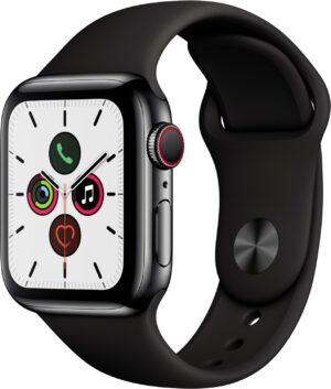 Apple Watch Series 5 (40mm) GPS+4G mit Sportarmband spaceschwarz/schwarz