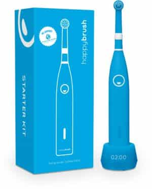 happybrush Starterkit Rotierend R1 Elektrische Zahnbürste blau