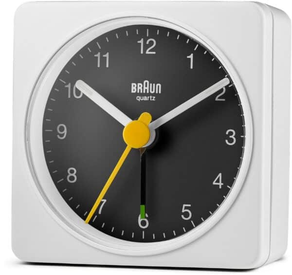 Braun BC02WB Reisewecker weiß/schwarz