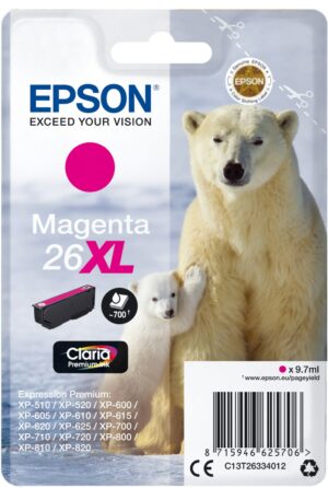 Epson 26XL Claria Premium Tintenpatrone magenta