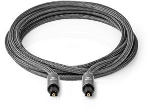 Nedis CATB25000GY30 Digital-Audiokabel stahlgrau TosLink-Stecker>TosLink-Stecker