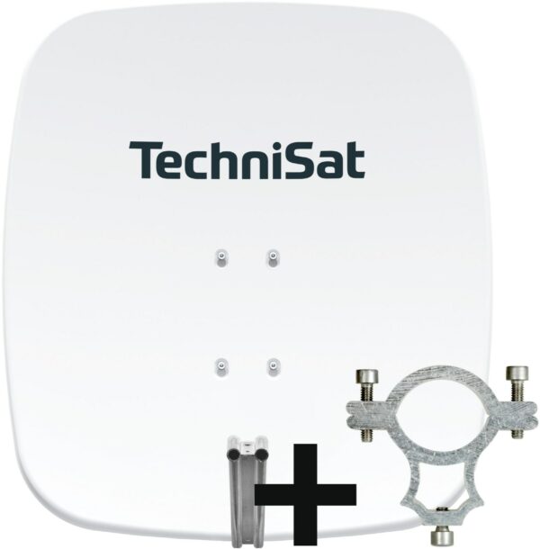 Technisat SATMAN 65 Plus Satelliten-Reflektor inkl. LNB-Halteschelle polarweiß