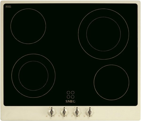 Smeg P864PO Autark-Glaskeramikfeld creme/messing antik