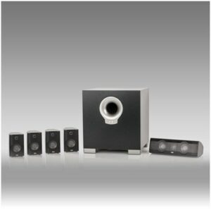 Elac Cinema 10 5.1 A/V-Lautsprechersystem mit Aktiv-Subwoofer alu schwarz hochglanz