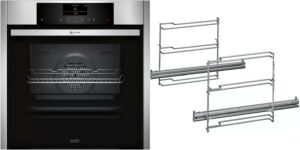 NEFF BMK5921CSB bestehend aus B55CS26N0K + Z12TF16X0 Einbaubackofen edelstahl / A+