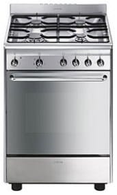 Smeg SCD60EMX9 Gas-Kombi-Standherd edelstahl/cleansteel / A