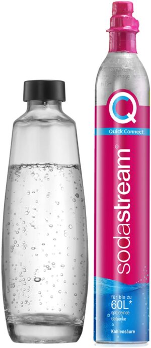 Sodastream Reservezylinder CQC + 1 Glaskaraffe Wasser Zu-/Aufbereiter-Zubehör