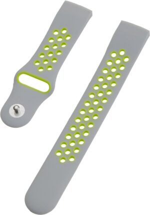 Peter Jäckel Armband Silikon Sport Plus für Fitbit Charge 3 grau/grün