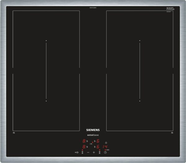 Siemens EM645CQB5M Glaskeramik-Induktions-Kochfeld edelstahl