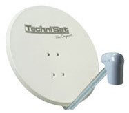 Technisat Satman 850 Plus+Unysat-Twin-LNB Satelliten-Reflektor + Universal LNC beige