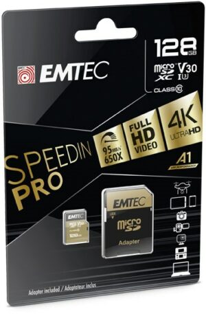 Emtec microSDXC Class 10 Speedin (128GB) Speicherkarte mit Adapter