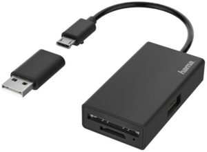 Hama USB-OTG-Hub/Kartenleser 3 Ports USB-A