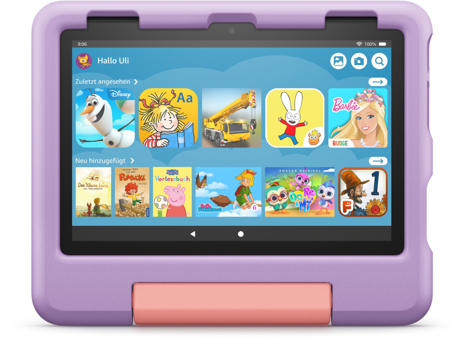 Amazon Fire HD 8 Kids Edition (2022)(32GB) Tablet schwarz/violett