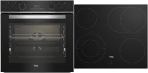 Beko BBUM13329X Herdset glas schwarz + rahmenlos / A