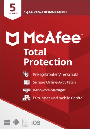 Mcafee Total Protection für 5 Geräte