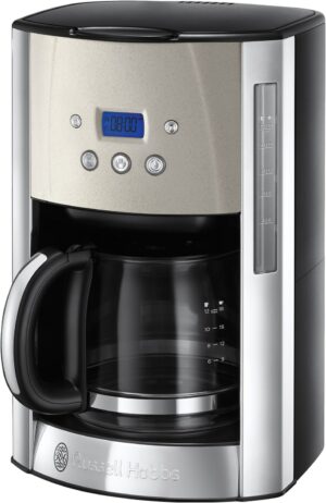 Russell Hobbs Luna Digitale Glas-Kaffeemaschine Kaffeeautomat mit Timer stone