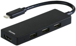 Hama USB-Type-C-Hub 1:3 schwarz