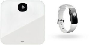 Fitbit Aria Air Bundle Inspire HR FB203WTBNDL-DH Bluetooth Personenwaage weiß