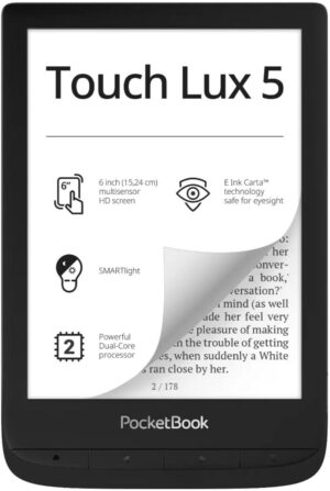 PocketBook Touch Lux 5 E-Book Reader ink black