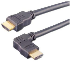 e + p HDW 1 HDMI-Winkelkabel (2m) Stecker Typ-A > Stecker Typ-A (270°) schwarz