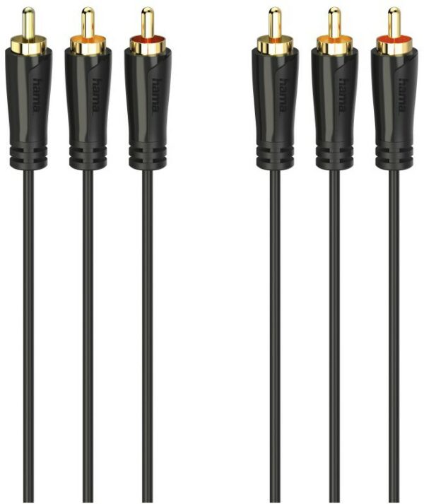 Hama Audio-/Video-Kabel (3m) 3 Cinch-Stecker>3 Cinch-Stecker schwarz