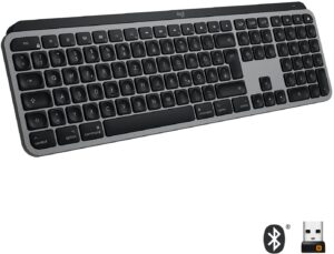 Logitech MX Keys (DE) für Mac Bluetooth Tastatur space grau