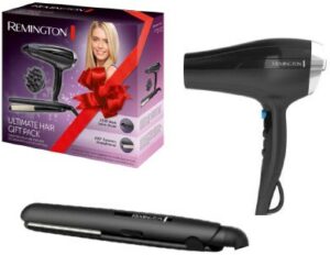 Remington D 5215 GP Geschenkpaketset Haartrockner + Haarglätter Set schwarz