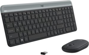 Logitech MK470 Slim Combo (DE) Kabelloses Tastatur-Set grafit