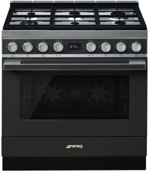 Smeg CPF9GPAND Gas-Kombi-Standherd anthrazit / A+