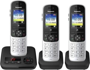 Panasonic KX-TGH723GS Schnurlostelefon mit Anrufbeantworter schwarz