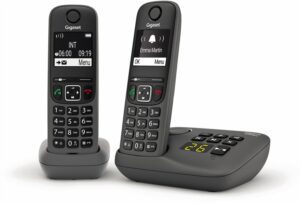 Gigaset AE690A Duo Schnurlostelefon mit Anrufbeantworter anthrazit
