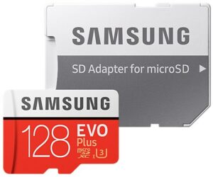 Samsung EVO Plus 128GB microSDXC UHS-I U3 100MB/s Full HD & 4K UHD Memory Card with Adapter (MB-MC128GA)