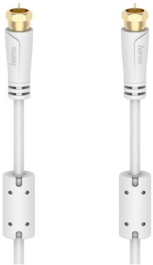 Hama Koaxialkabel für Kabelrouter (3m) F-Stecker (75O/100dB) weiss